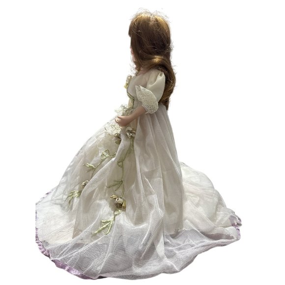 Cathay Collection Victorian Porcelain Doll 16 in Virginia Light Green and Purple - Picture 8 of 11